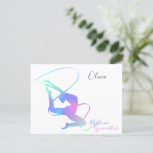 Rhythmic Gymnastics with ribbon Postcard