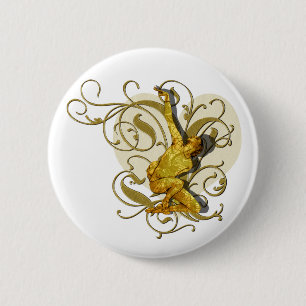rhythmic gymnatics 6 cm round badge