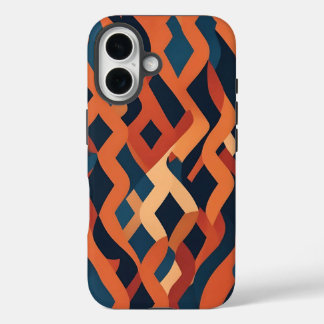Rhythmic Pattern inspired by Carpet Weaving iPhone 16 Case
