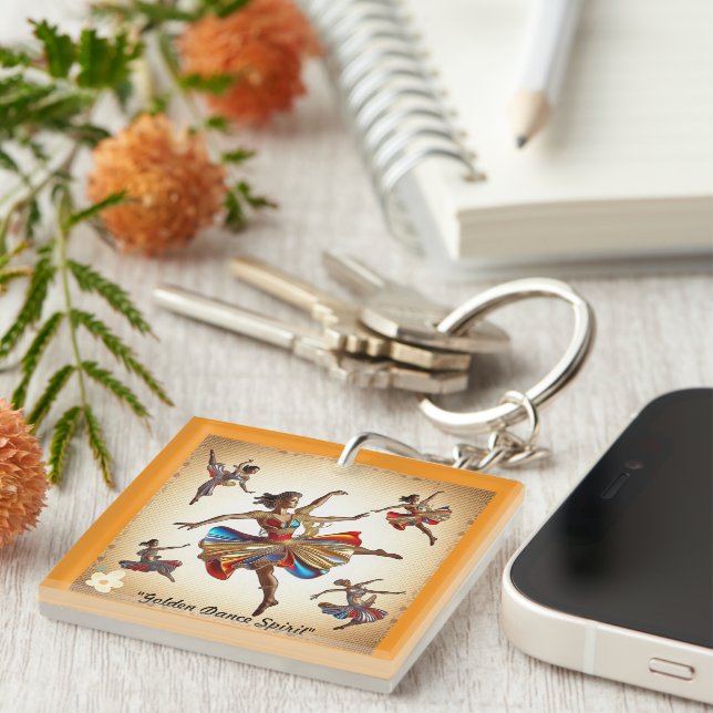 "Rhythmic Soul Expression" Key Ring (Front Right)