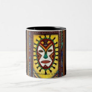Rhythms Behind the Mask Two-Tone Coffee Mug