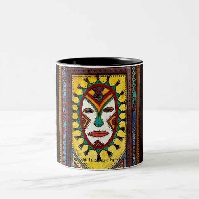 Rhythms Behind the Mask Two-Tone Coffee Mug (Center)