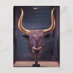 Rhyton in the shape of a bull's head, postcard