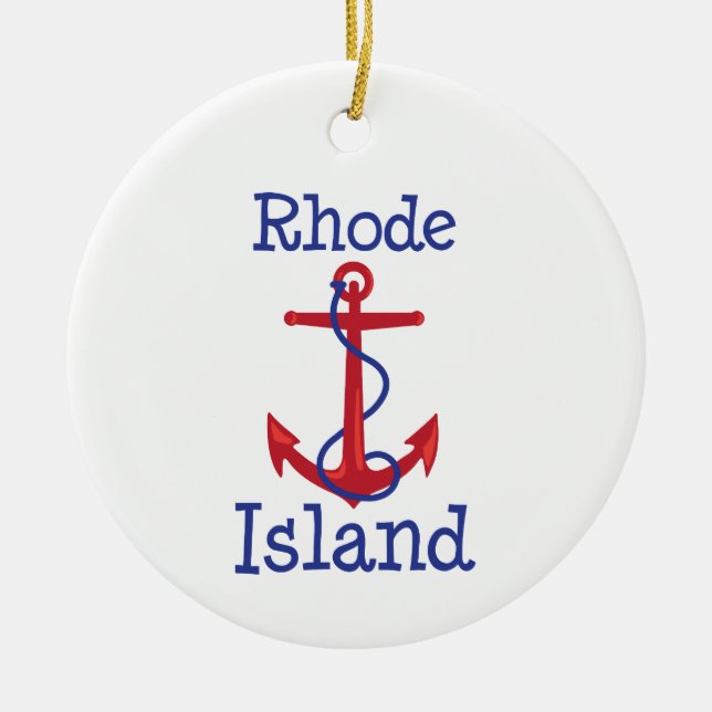RI Anchor Ceramic Tree Decoration (Front)