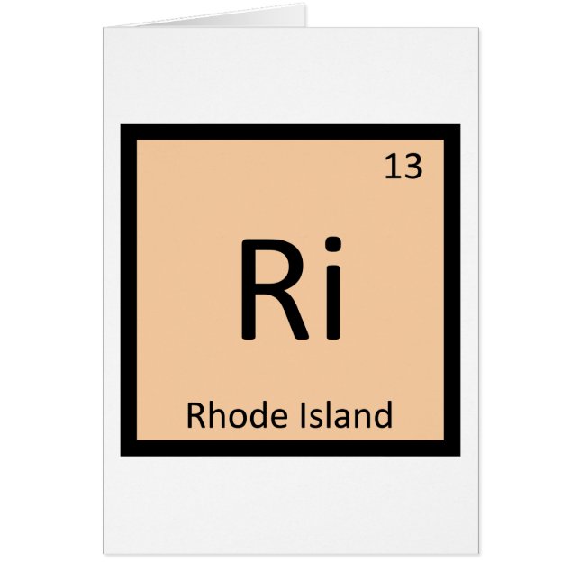 Ri - Rhode Island State Chemistry Periodic Table (Front)