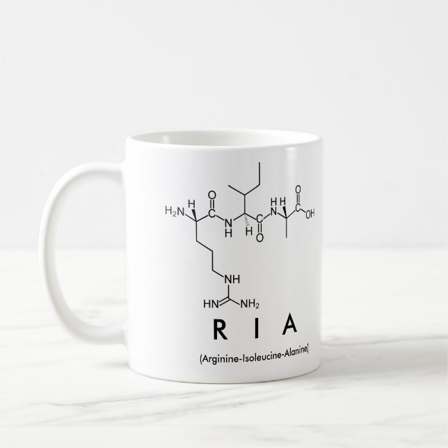 Ria peptide name mug (Left)