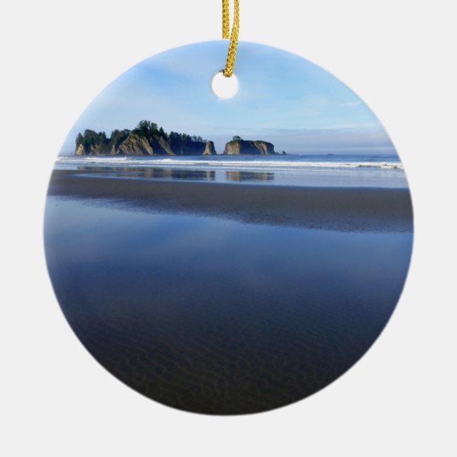 Rialto Beach I Ceramic Tree Decoration (Front)