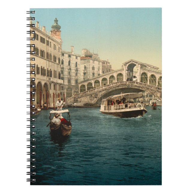 Rialto Bridge and Grand Canal, Venice Spiral Notebook (Front)