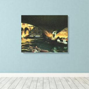 Rialto Bridge, Grand Canal by John Singer Sargent Canvas Print
