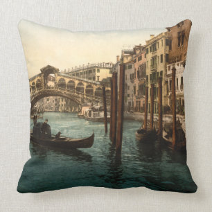 Rialto Bridge I, Venice, Italy Cushion