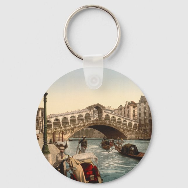 Rialto Bridge II, Venice, Italy Key Ring (Front)