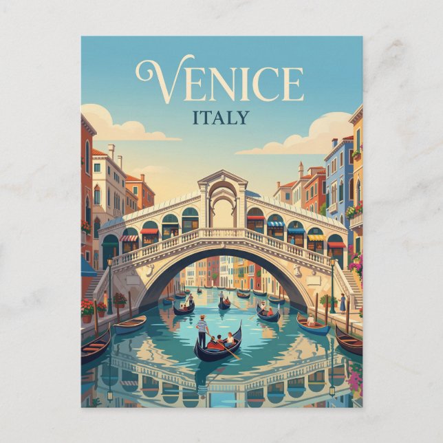 Rialto Bridge Italy Postcard (Front)