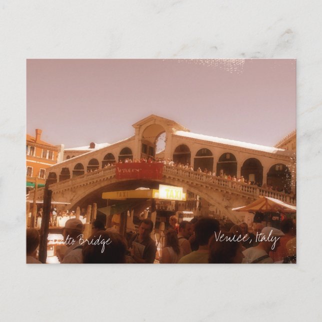 Rialto Bridge, Venice, Italy Postcard (Front)