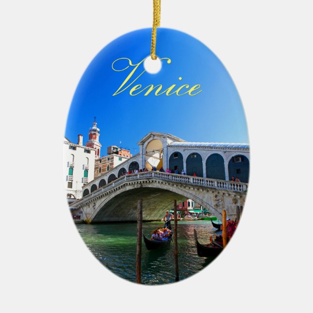 Rialto Bridge Venice - Pro Photo Ceramic Tree Decoration (Front)