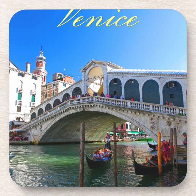 Rialto Bridge Venice - Pro Photo Coaster (Front)