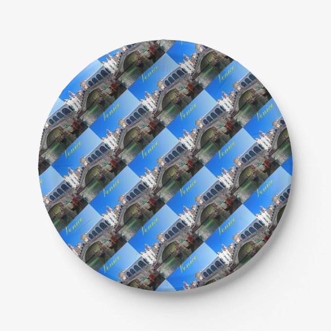 Rialto Bridge Venice - Pro Photo Paper Plate (Front)
