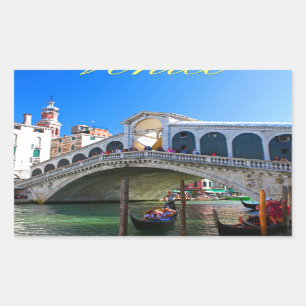 Rialto Bridge Venice - Pro Photo Rectangular Sticker