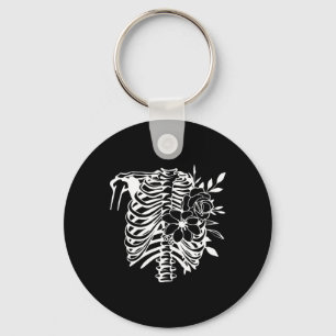 Rib Cage Flower Easy Halloween Costume 1 Key Ring