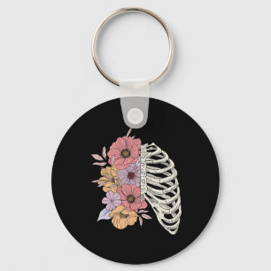 Rib Cage Flower Easy Halloween Costume  Key Ring