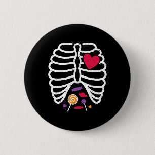 Rib Cage Funny Halloween Boys Girls 6 Cm Round Badge