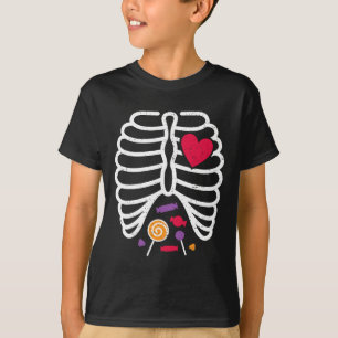 Rib Cage Funny Halloween Boys Girls T-Shirt