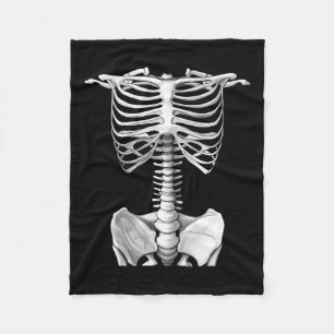 Rib Cage Halloween Costume Gifts For Men Women Kid Fleece Blanket