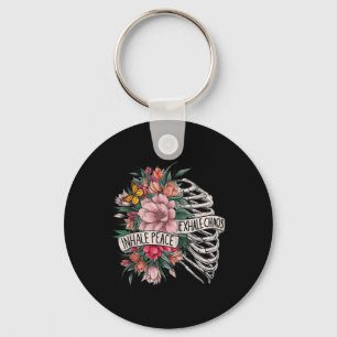 Rib Cage Inhale Peace Exhale Chaos Mental Health  Key Ring
