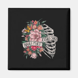 Rib Cage Inhale Peace Exhale Chaos Mental Health Magnet