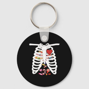Rib Cage X-ray Candy Funny Halloween Costume Kids Key Ring