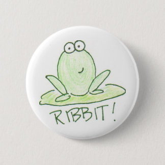 RIBBIT! 6 CM ROUND BADGE