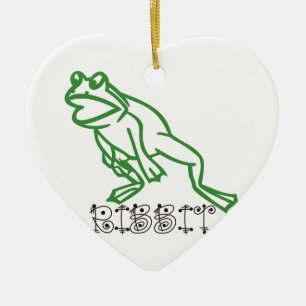 Ribbit Frog Ceramic Tree Decoration