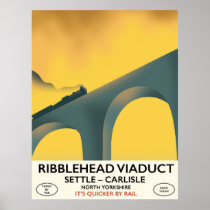 Ribblehead Viaduct Yorkshire locomotive Poster