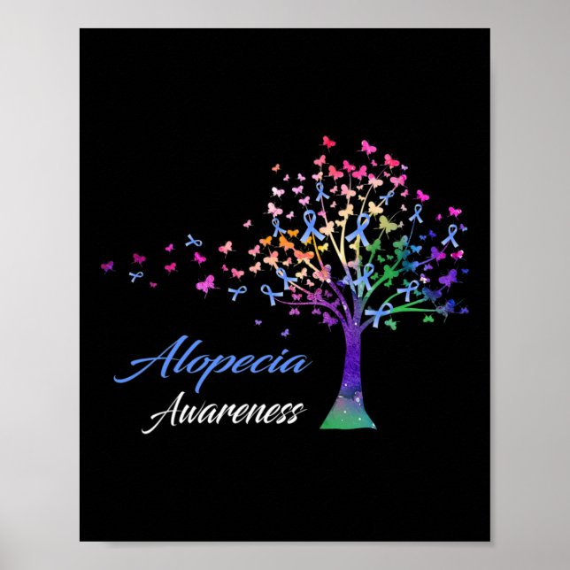 Ribbon Alopecia Awareness  Poster (Front)