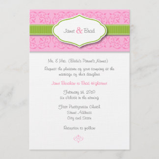 Ribbon and Seal Wedding Invitation