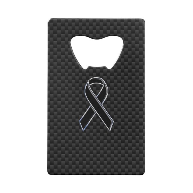 Ribbon Awareness Black Carbon Fibre (Front)