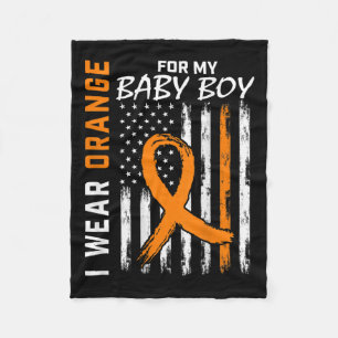 Ribbon Baby Boy Leukaemia Awareness Month Warrior Fleece Blanket
