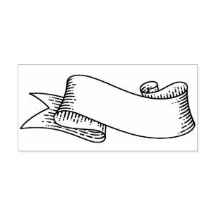 Ribbon / Banner / Label Rubber Stamp