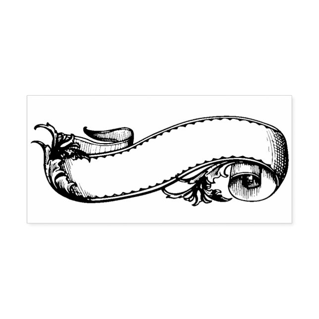 Ribbon / Banner / Label Rubber Stamp (Imprint)