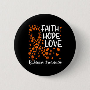 Ribbon Blood Cancer Faith Hope Love Leukemia Awar 6 Cm Round Badge
