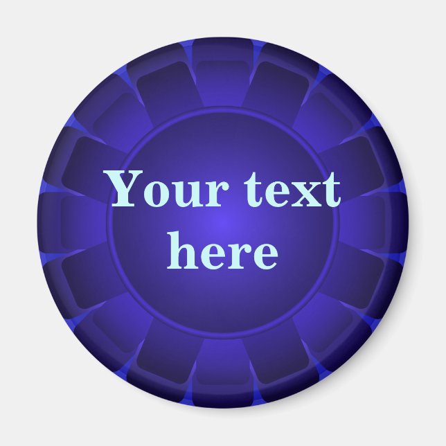 Ribbon Blue Blank to Customise Magnet (Front)