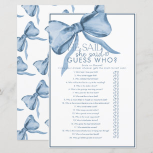Ribbon Bow Bridal Shower Game