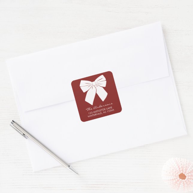 Ribbon Bow Envelope Seal Return Address (Envelope)