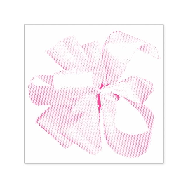Ribbon bow self-inking stamp (Design)