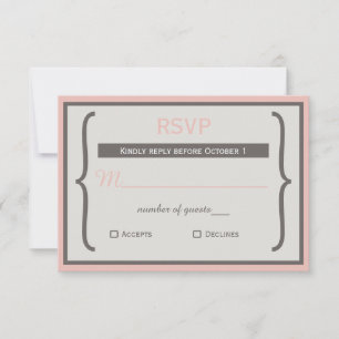 Ribbon Bracket rsvp Card