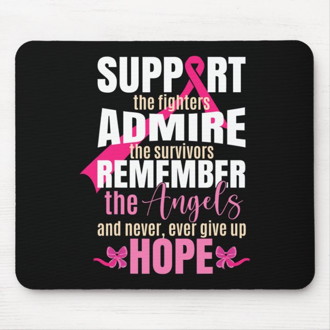 Ribbon Breast Cancer Awareness  Mouse Pad (Front)