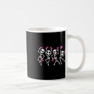 Ribbon Breast Cancer Awareness Skeleton Women Men Coffee Mug