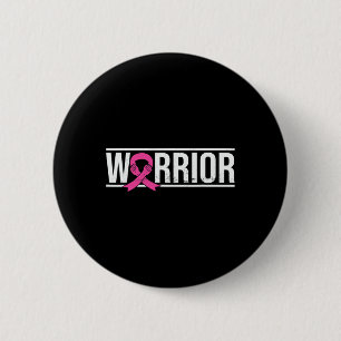Ribbon Breast Cancer Awareness Warrior Fighter Sur 6 Cm Round Badge