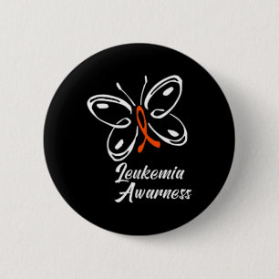 Ribbon Butterfly Aml Leukaemia Awareness 1  6 Cm Round Badge