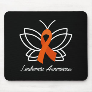 Ribbon Butterfly  Aml Leukaemia Awareness  Mouse Pad