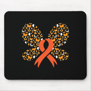 Ribbon Butterfly Leukaemia Awareness Survivor Gift Mouse Pad